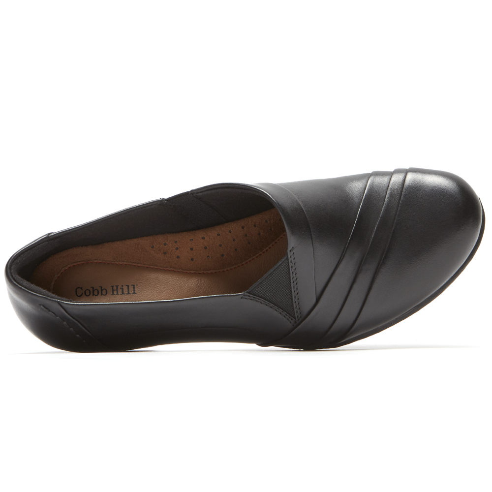 Rockport Singapore Womens Slip-On - Cobb Hill Abbott Black - HL1295086